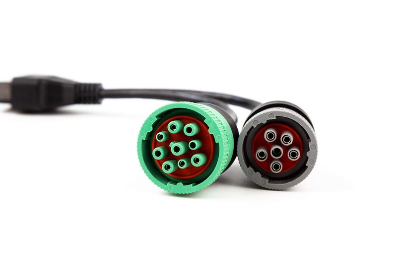 YPP OBD to Type 2 Green9p J1939 and 6p J1708 Split Y Cable for Diesel Truck Diagnostics - Image 4